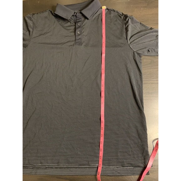 Columbia Golf Polo Shirt Mens Large Black White Stripe Outdoor Prepcore Preppy - Picture 10 of 12